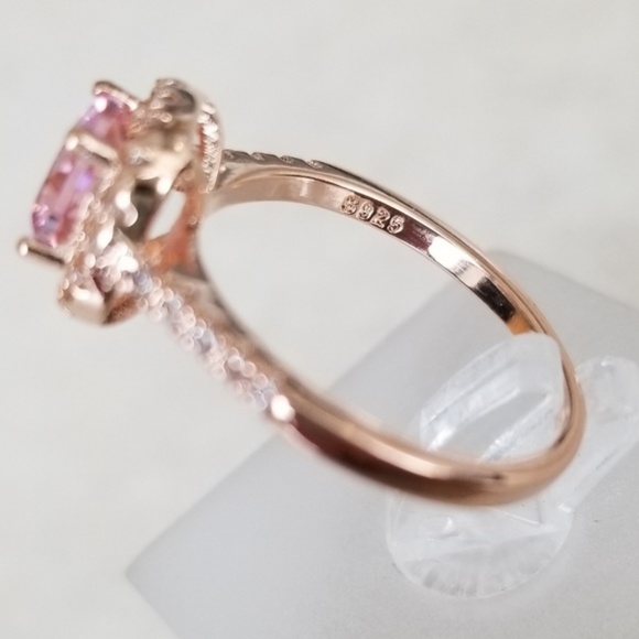 18k Over Sterling Pink Ring - Picture 6 of 8
